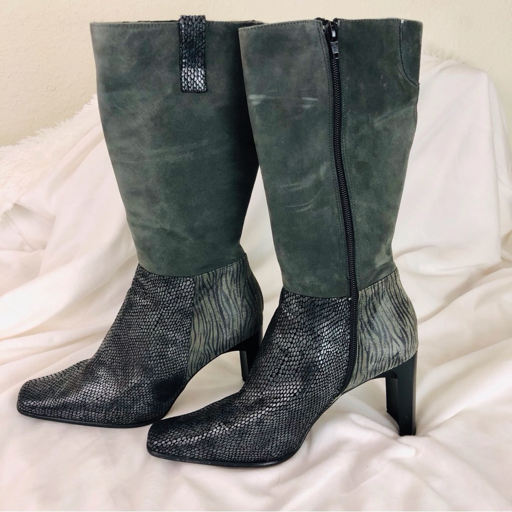 Proxy Gray Heeled Boots - Picture 15 of 16